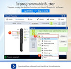 Norwii Rechargeable Bluetooth Presentation Clicker, Wireless Presenter, PowerPoint Presentation Remote with Pointer, Slide Clicker with 328ft Range for Teacher and Presenter, macOS Applicable