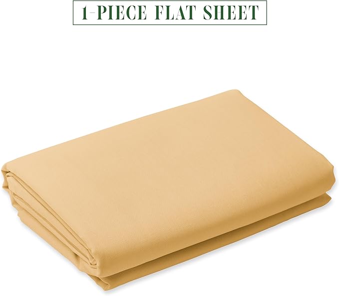 Luxury Flat Sheet on Amazon Elegant Comfort Wrinkle-Free 1500 Premier Hotel - Image 2
