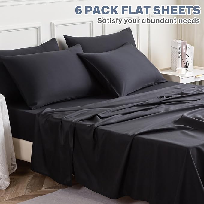 Lavisun Flat Sheets only, 6 Pack Bulk Top Sheets - Image 2