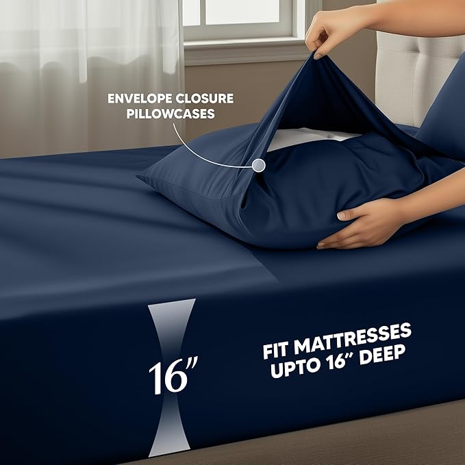 Utopia Bedding Queen Size Sheet Set – 4 Piece Bed Sheets, Soft and Breathable - Image 4