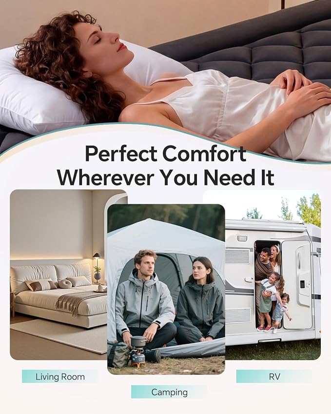 ChiXpace Dual Layer 4 Inch Memory Foam Mattress Topper Full - Image 7