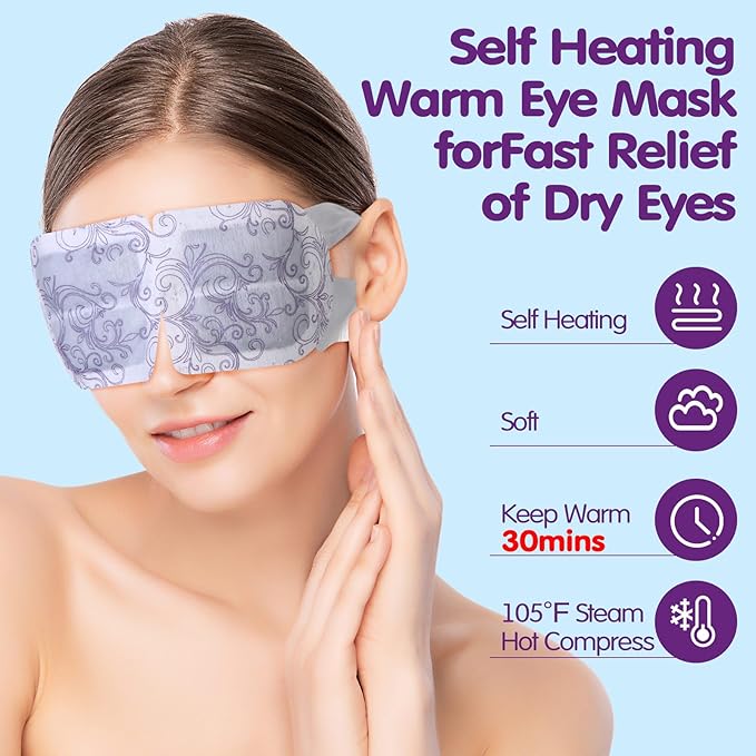 60 Pcs Disposable Steam Eye Mask Bulk - Image 2