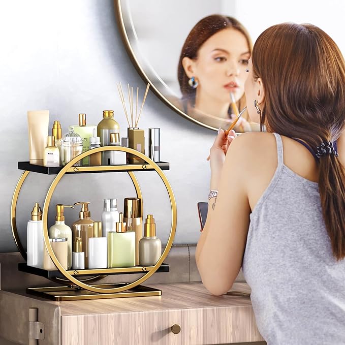 Makeup Organizer for Vanity, 2-Tier Bathroom Countertop Organizers, Bathroom - Image 3