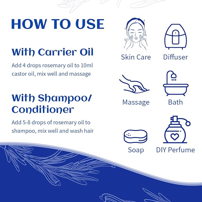 HIQILI 1000ML Rosemary Oil for Hair Growth, Add to Shampoo & Conditioner - Image 6