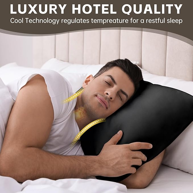 HIMOON Bed Pillows for Sleeping 4 Pack, Standard Size Cooling Pillows Set of 4 - Image 5