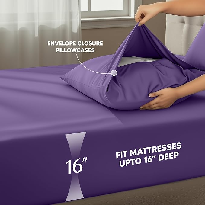 Utopia Bedding Queen Size Sheet Set – 4 Piece Bed Sheets, Soft and Breathable - Image 4