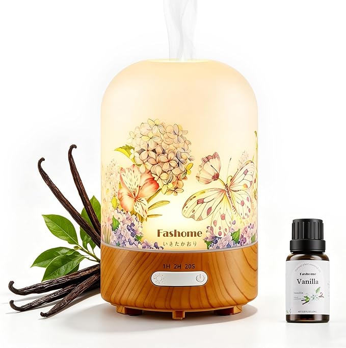 Essential Oil Diffuser for Home, Ultrasonic Cool Mist Air Aromatherapy by Fashome