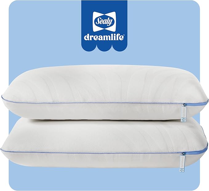 Sealy Dreamlife Queen Size Memory Foam Cooling Pillow by Sealy