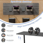 Conference Table Flip Top Mobile Conference Room Tables,Folding Conference Table with Wheels,Large Meeting Training Seminar Table Saving Space for Office Classroom(10C,47.2'')