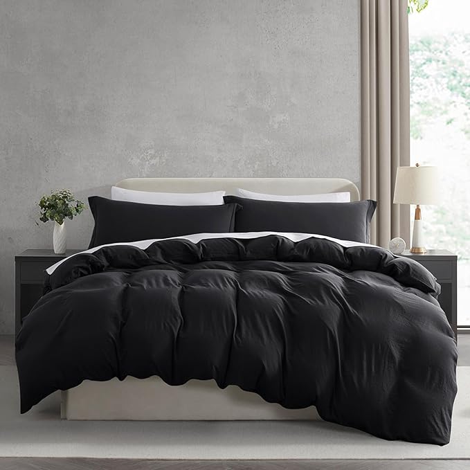 Nestl Black California King Duvet Cover Sets by Nestl