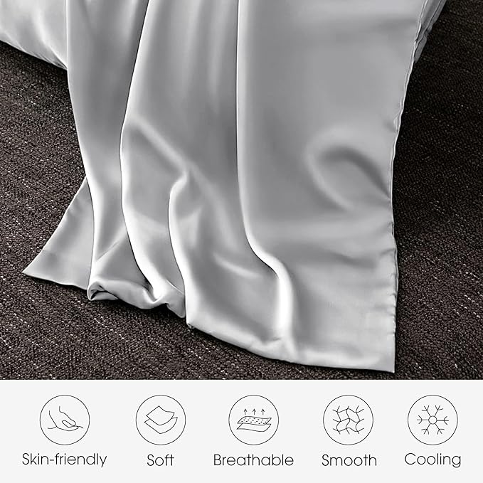 100% Silk Pillow Cases 2 Pack King Size Mulberry Silk Pillowcase - Image 4