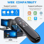 Presentation Clickers Wireless Presenter Remotes for PowerPoint, Powerpoint Clicker with Volume Control PowerPoint Slide Advancer for Mac, Receiver with Dual Functions,Computer, Laptop, LBBYDDLL