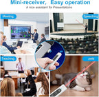 Presentation Clicker Wireless Presenter Remote with Hyperlink & Volume Remote Clicker for PowerPoint Office Classroom Presentation Remote Control Pointer Slide Advancer (Battery Included)