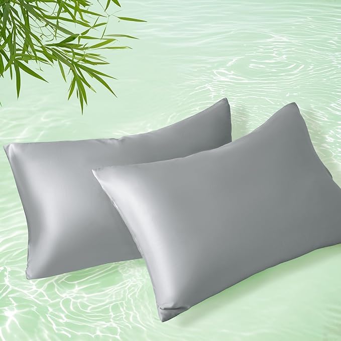 Homiest Cooling Pillow Cases Standard Size Set of 2, 100% Rayon Derived from by Homiest