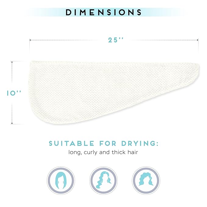 SimpleField 2 Pack Microfiber Hair Towel Wrap - Image 4
