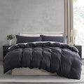 Nestl Dark Grey Duvet Cover King Size by Nestl