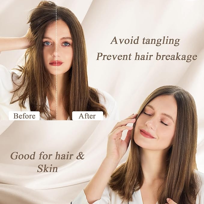 King Satin Pillowcase for Hair 2pc, Similar to Silk Pillow Cases, Easier Care - Image 3