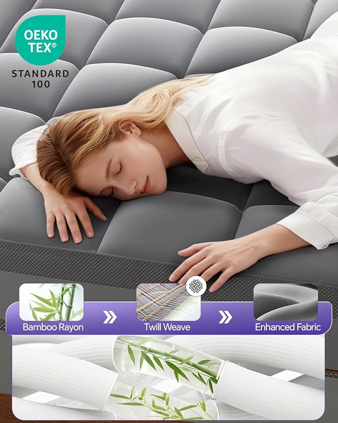 ChiXpace Dual Layer Memory Foam Twin XL Mattress Topper - Image 5