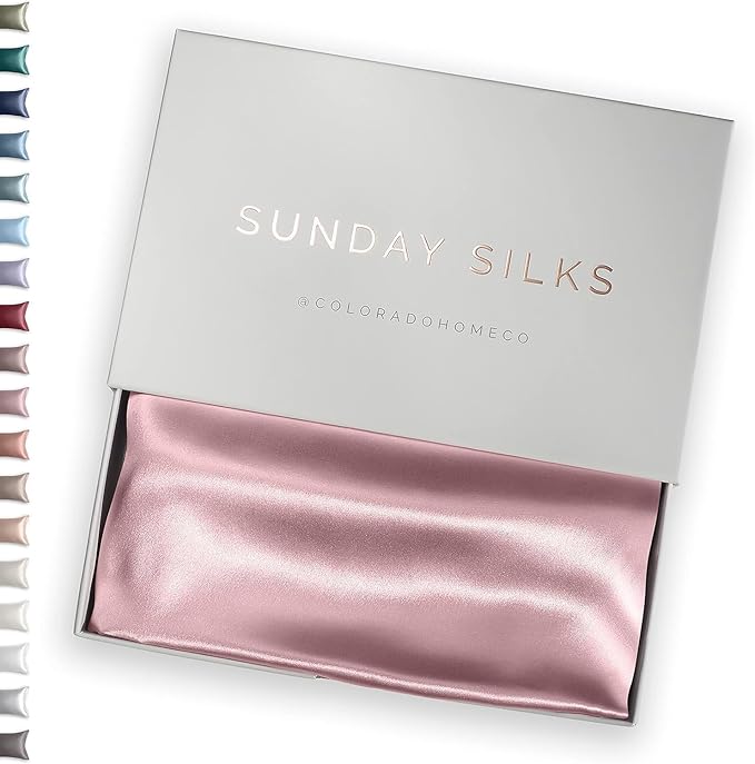 SUNDAYSILKS™ 100% Mulberry Silk Pillowcase, Silk Pillow Cases by ColoradoHomeCo