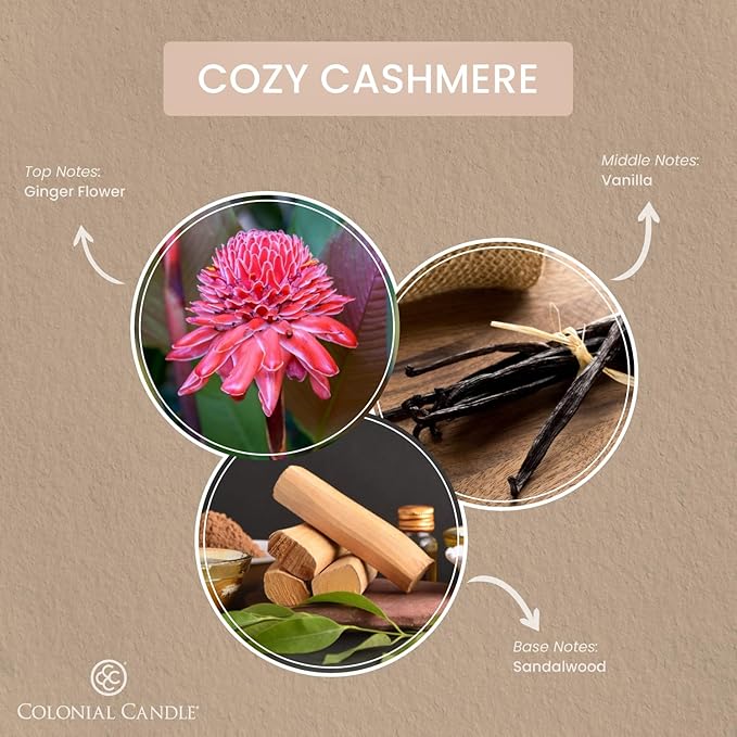 Colonial Candle Cozy Cashmere Scented Wax Melts, Wax Melt Warmer Cubes - Image 2