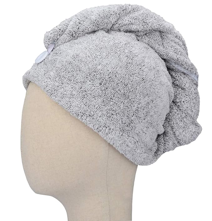 HOPESHINE Hair Towel Twist Microfiber Bamboo Fabric Women's Soft Shower Towels - Image 4