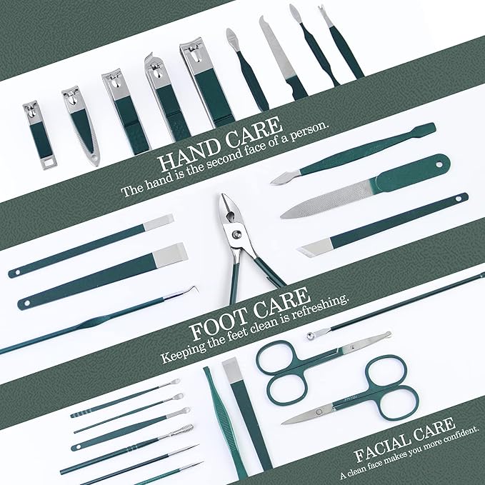 WOAMA Manicure Set Nail Clippers 30-piece Pedicure Kit Manicure Tools Nail - Image 5