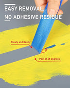 KIWIHUB Blue Painters Tape - 20 Rolls Masking Tape 1 inch Wide, Multi-Surface No Residue Blue Tape for Walls, Painting, Packing & Automotive 0.94 Inch x 1100 Yards