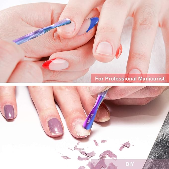 Cuticle Pusher Nail Polish Remover Stainless Steel Manicure Tool Set Gel Nail - Image 3