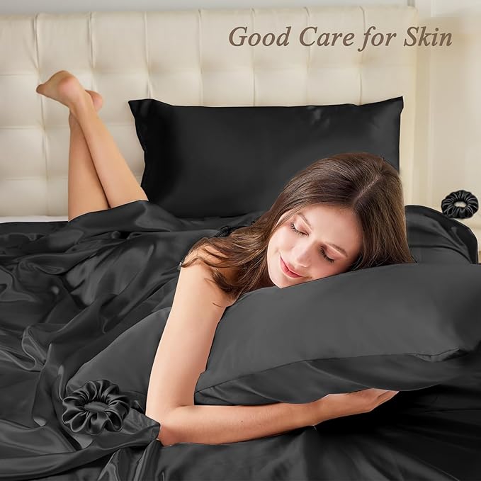 King Satin Pillowcase for Hair 2pc, Similar to Silk Pillow Cases, Easier Care - Image 2