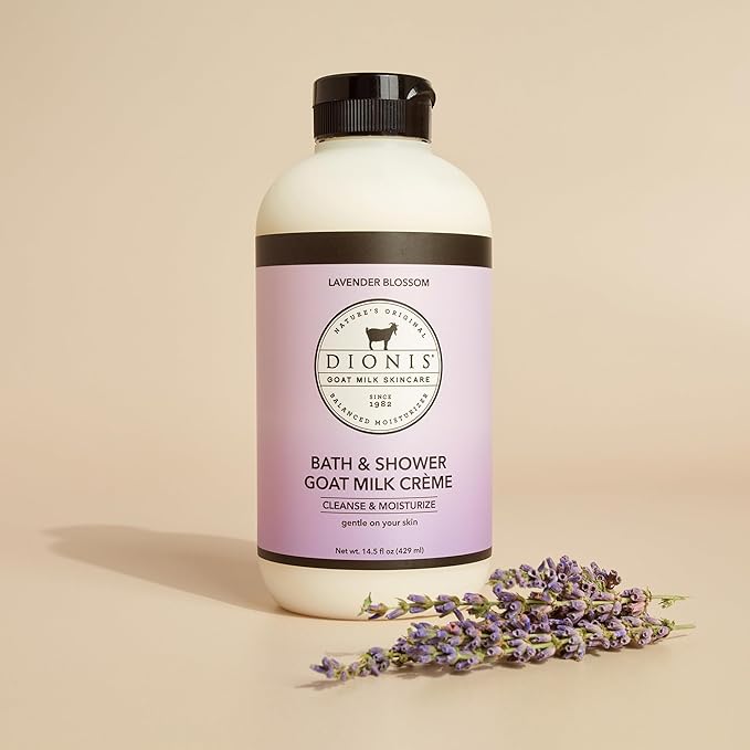 Dionis Bath & Shower Goat Milk Crème Lavender Blossom 14.5oz - Image 2