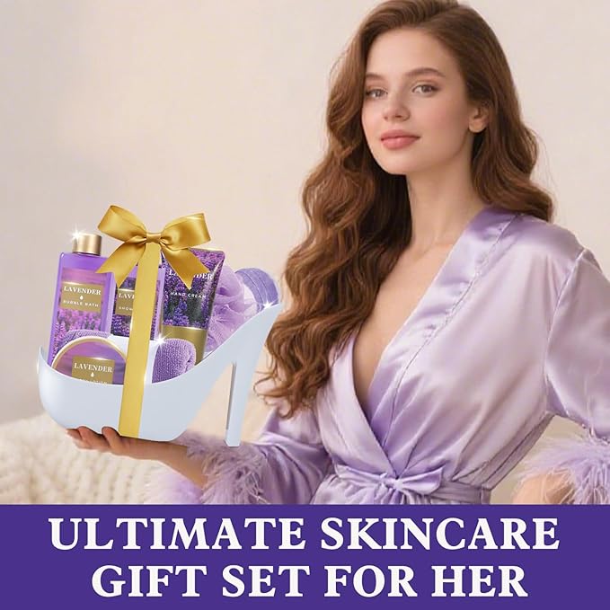Spa Luxetique Gifts for Women 8pcs Relaxing Lavender Gift Set for Women High - Image 7
