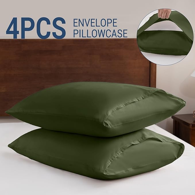 Pillowcases Queen 4 Pack, 20x30 Pillow Cases - Image 5