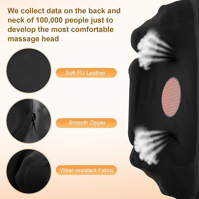 Neck Massager with Heat Cordless Electric Shiatsu Neck and Shoulder Massager - Image 3