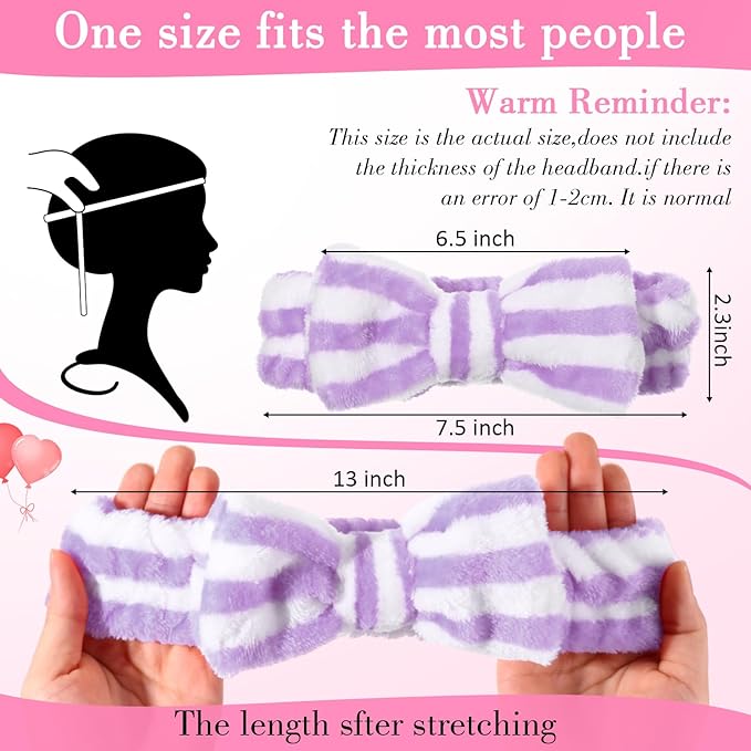 WILLBOND 24 Pieces Spa Headband Bulk Skincare Headbands Face Wash Makeup - Image 2