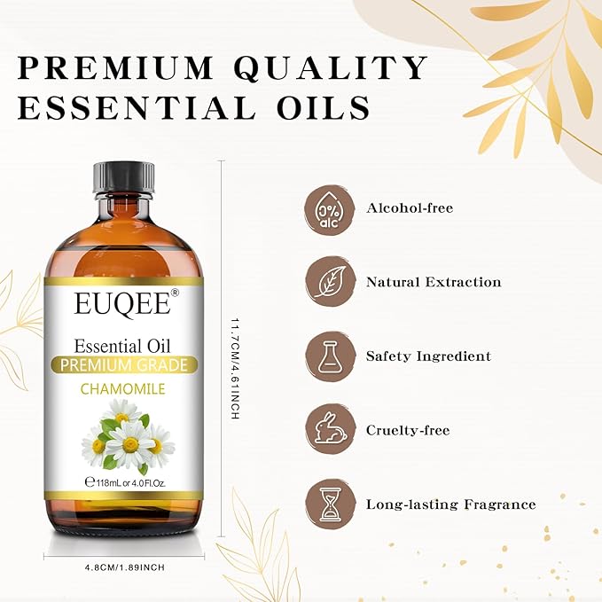 EUQEE Chamomile Essential Oil 118ml Pure Chamomile Oil Aromatherapy Essential - Image 5