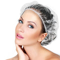 50PCS Disposable Shower Caps, Plastic Clear Thickening Bath Hair Cap and Thick by AIDIQIU