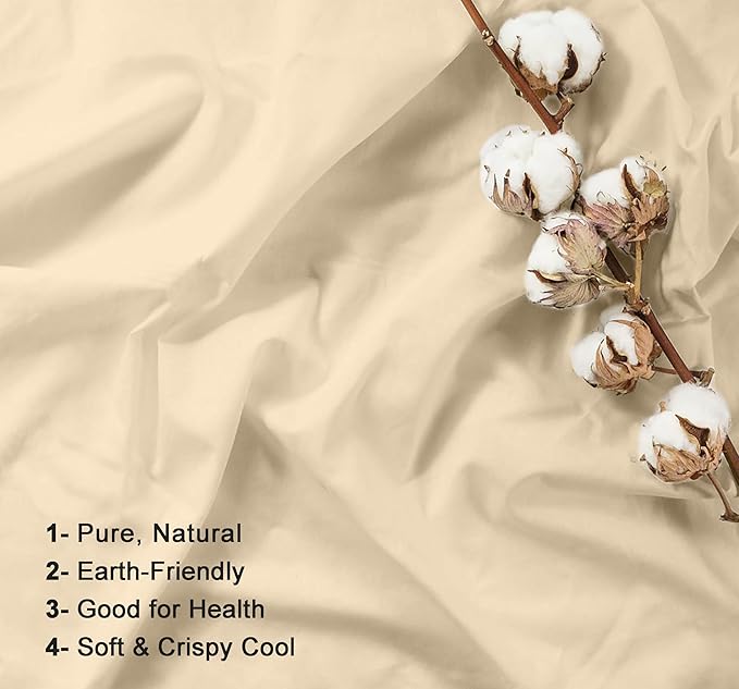 RUVANTI 100% Cotton Sheets – King Size Percale Bedding, Cooling & Breathable - Image 5