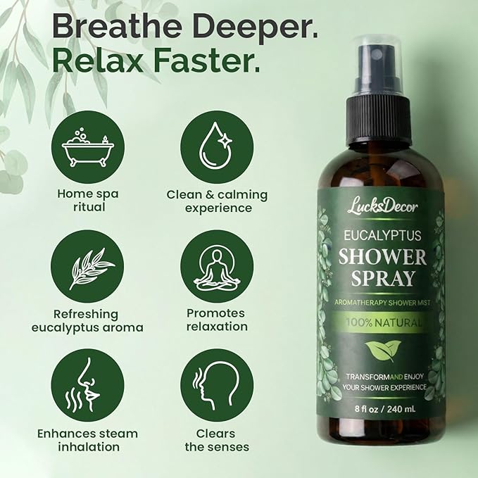 Eucalyptus Shower Spray 8oz – Aromatherapy Shower Mist, Spa and Sauna Inspired - Image 6