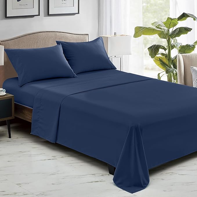 FreshCulture Twin Flat Sheets Only, Soft Microfiber Bedding Sheets - Image 6
