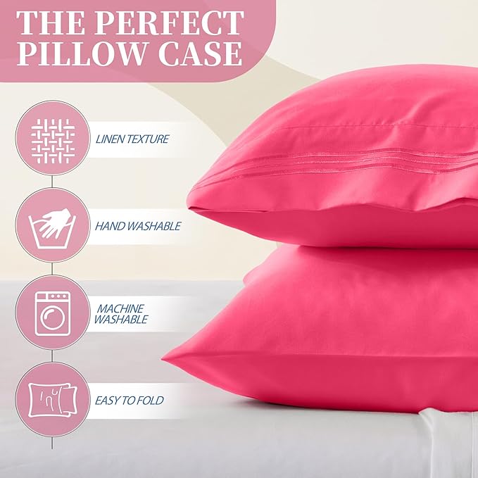 Vonty 2 Pack Standard Pillow Cases - Image 2