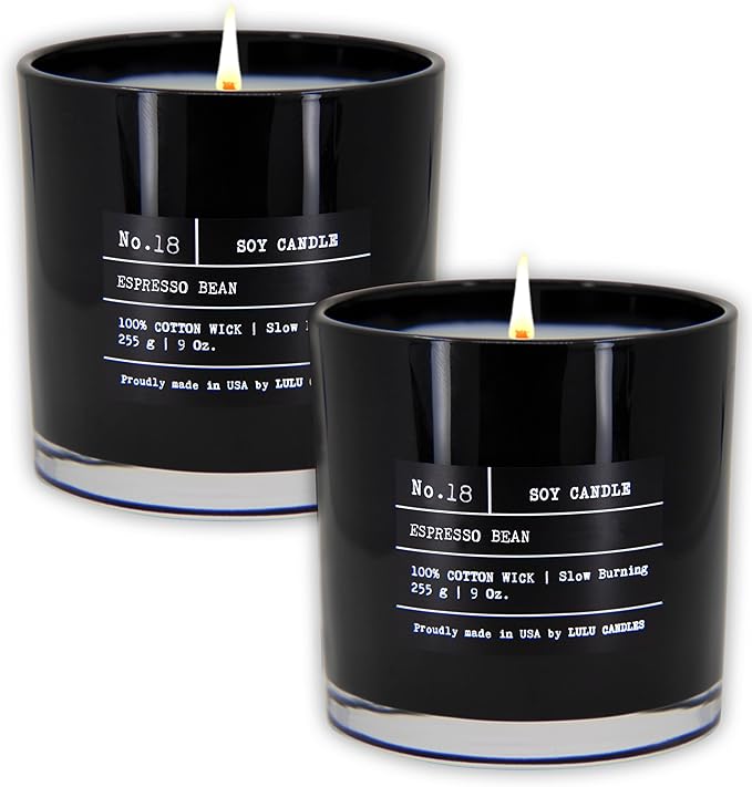 Lulu Candles | Espresso Bean | Luxury Scented Soy Jar Candle | Hand Poured in by LULUCANDLES