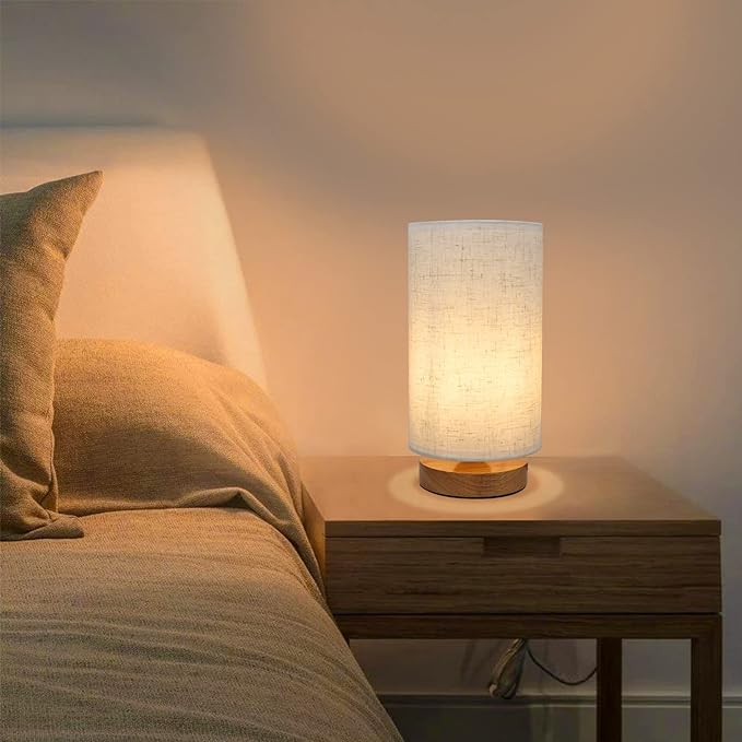 Small Bedside Night Table Lamp for Bedroom, Minimalist Nightstand Lamp - Image 2