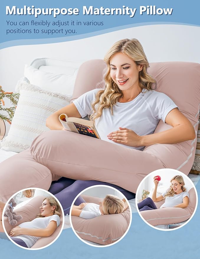 Meiz Cooling Pregnancy Pillows for Sleeping, Maternity Body Pillow for Pregnant - Image 6
