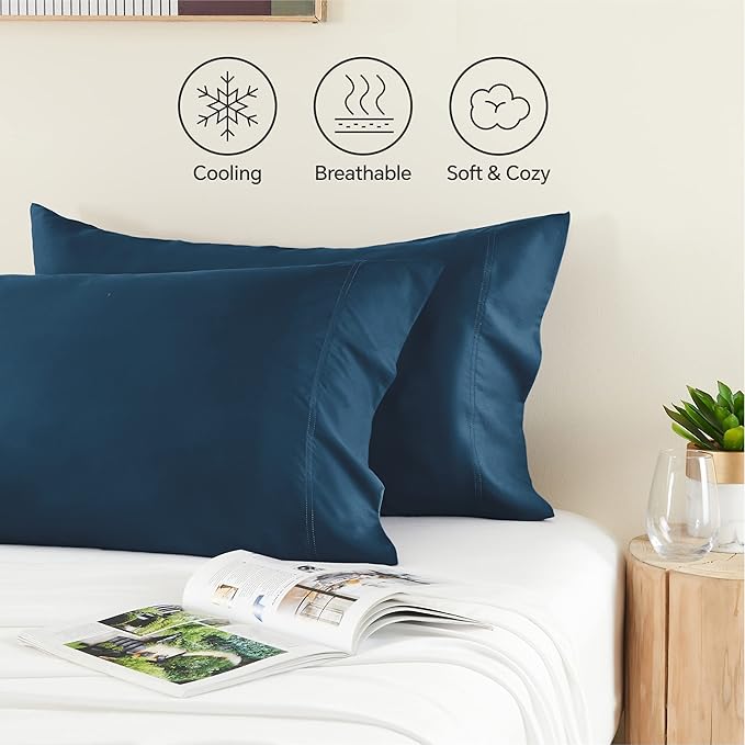 BEDELITE Pillow Cases Queen Size Set of 2, Rayon Derived from Bamboo, Cooling - Image 4