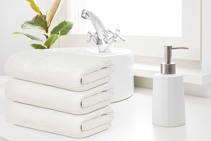 ZUPERIA White Bath Towels Bulk 60 Pack - Image 6