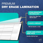 Large Dry Erase Calendar for Wall, 38" x 68" - Undated, Yearly, Reusable - Full 12 Month Year - Includes Markers, Eraser & Accessories