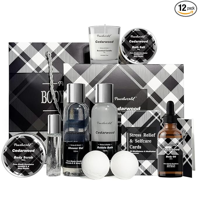 12Pcs Men's Spa Gift Set by PEARLWORLD