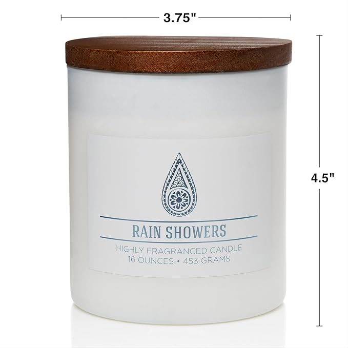 Carolina Rain Showers Scented Candle, 16 oz Wellness Relaxing Aromatherapy - Image 5