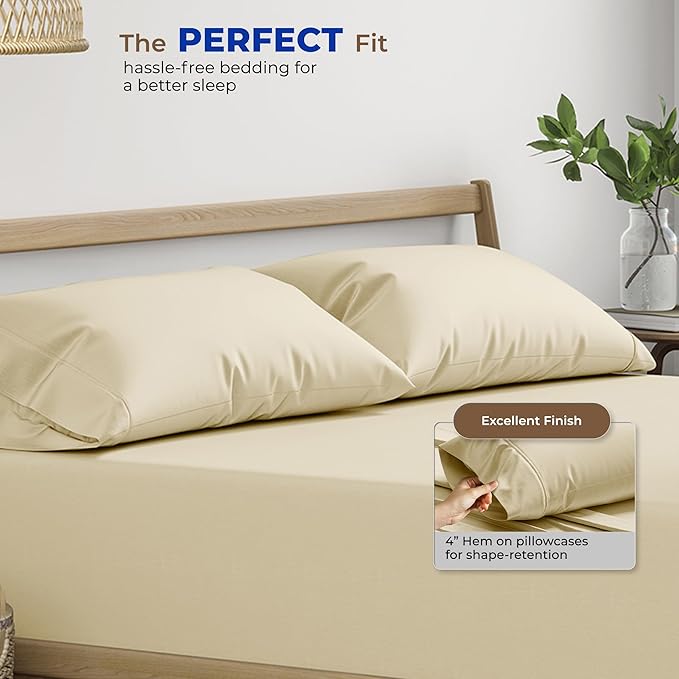 Thread Spread 100% Egyptian Cotton King Size Pillow Cases Set of 2 - Image 4