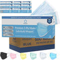 Litepak 500pcs Premium Disposable Face Mask SOFT 3ply Nose Wire by Litepak